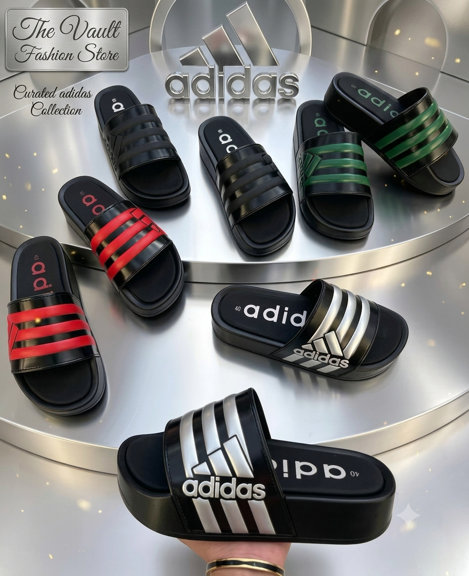 NIKE ADDIDAS SLIDES