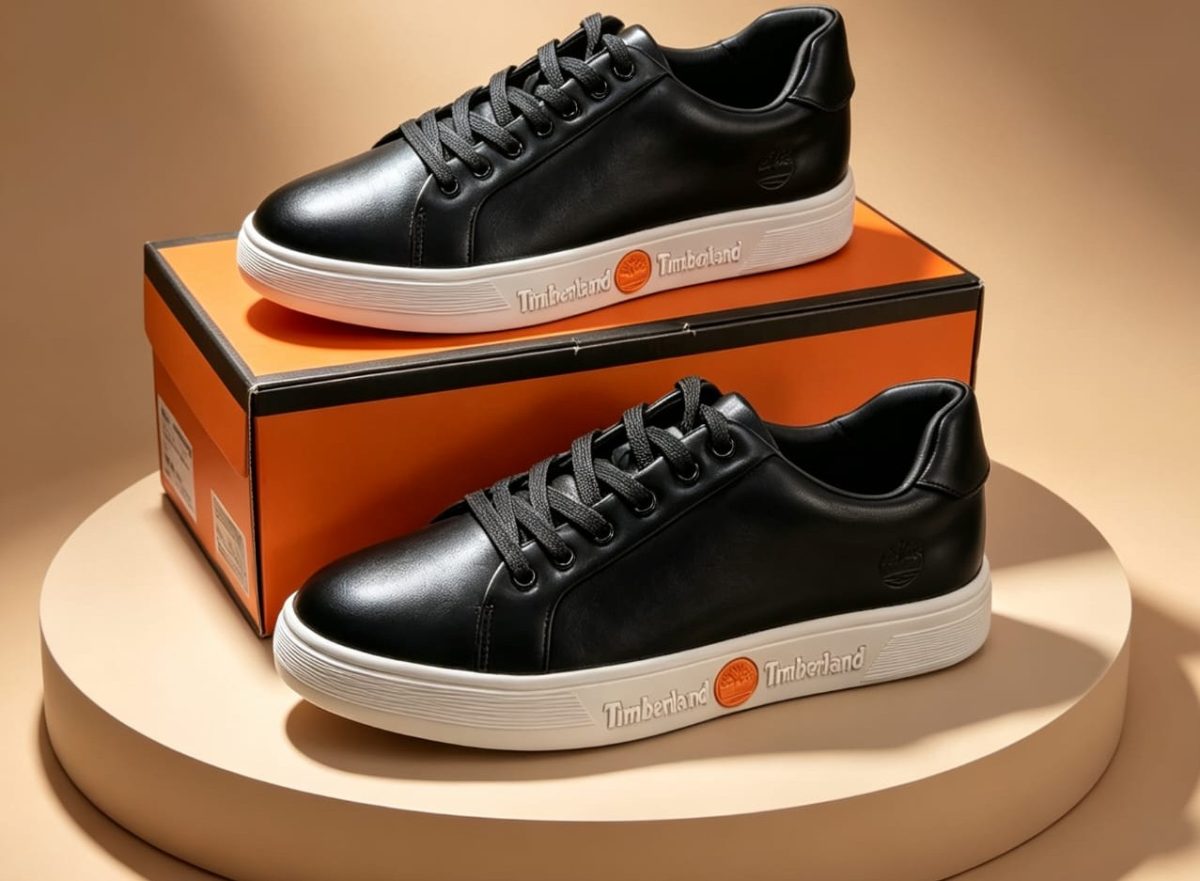 TIMBERLAND LEATHER SNEAKERS BLACK