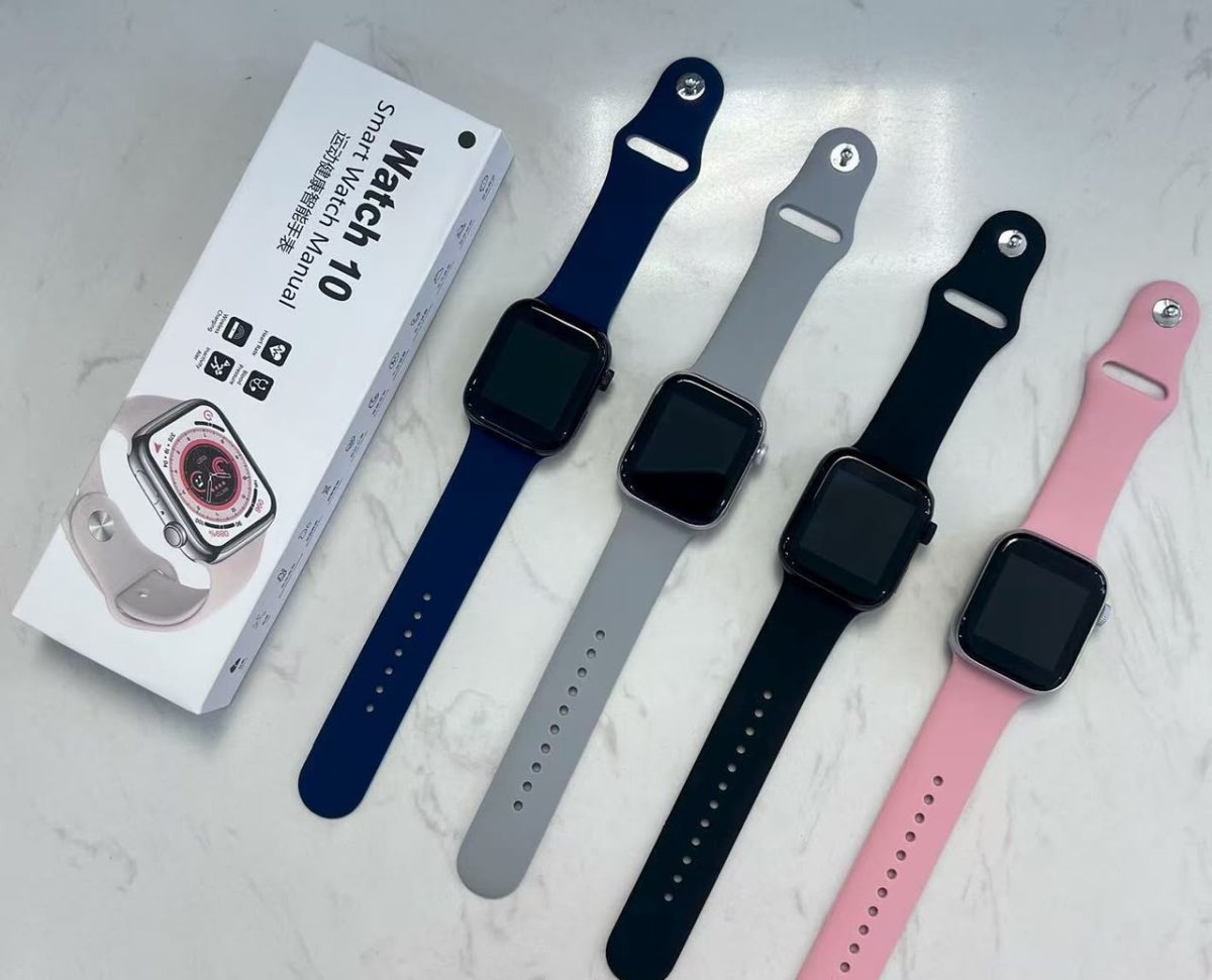 SMART WATCH 10 ( NAVY,GREY,BLACK AND PINK STRAPS)