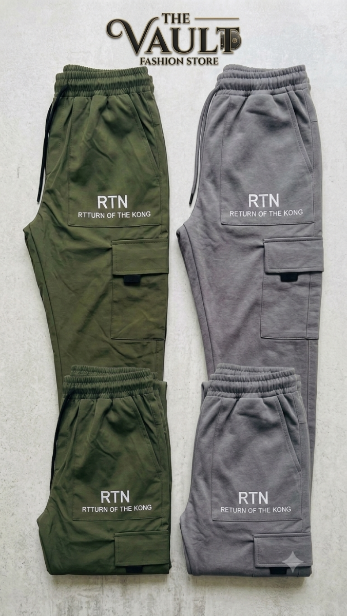 CARGO SWEATPANTS GREY/GREEN