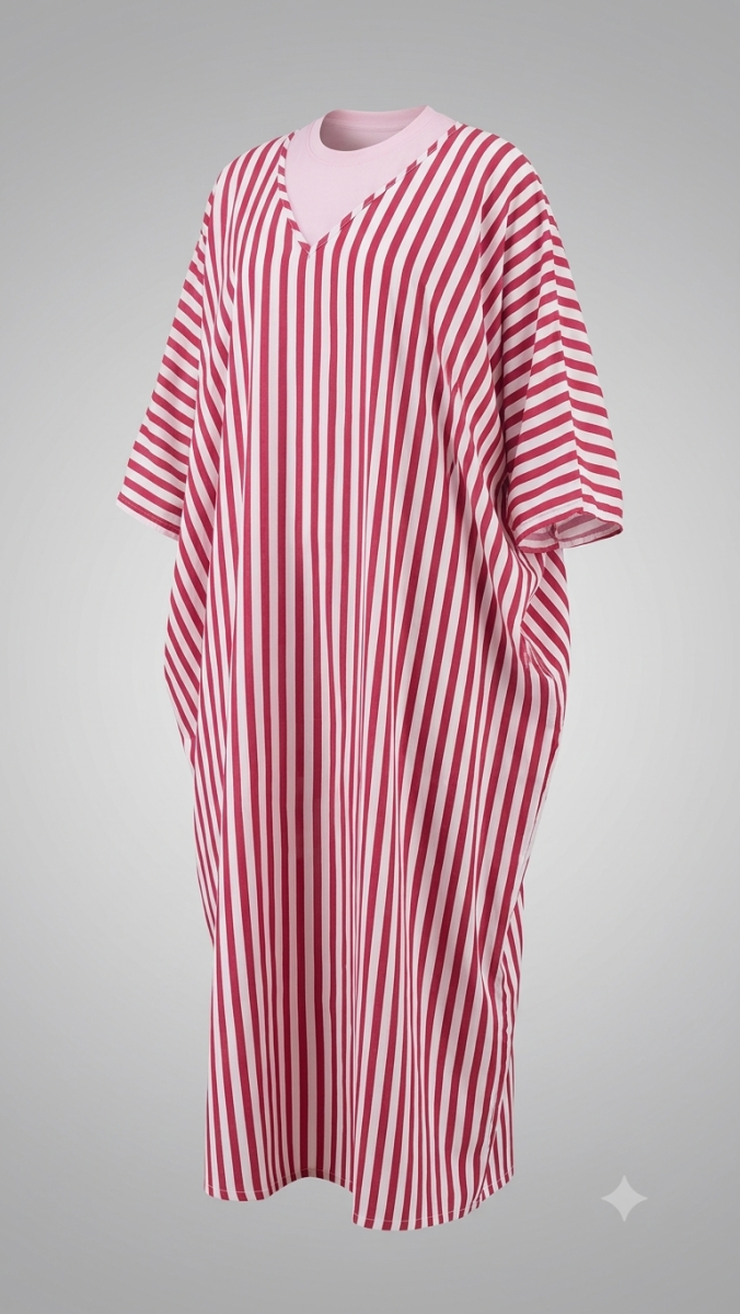 Stripped Kaftan BouBou Dress