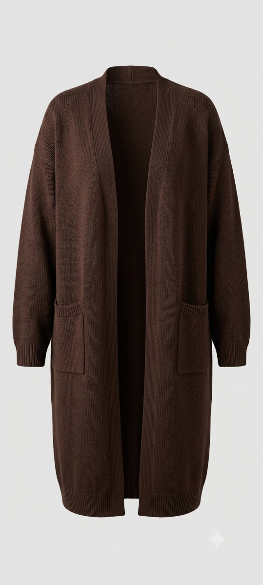 Long Knit Cardigan (With Pockets)